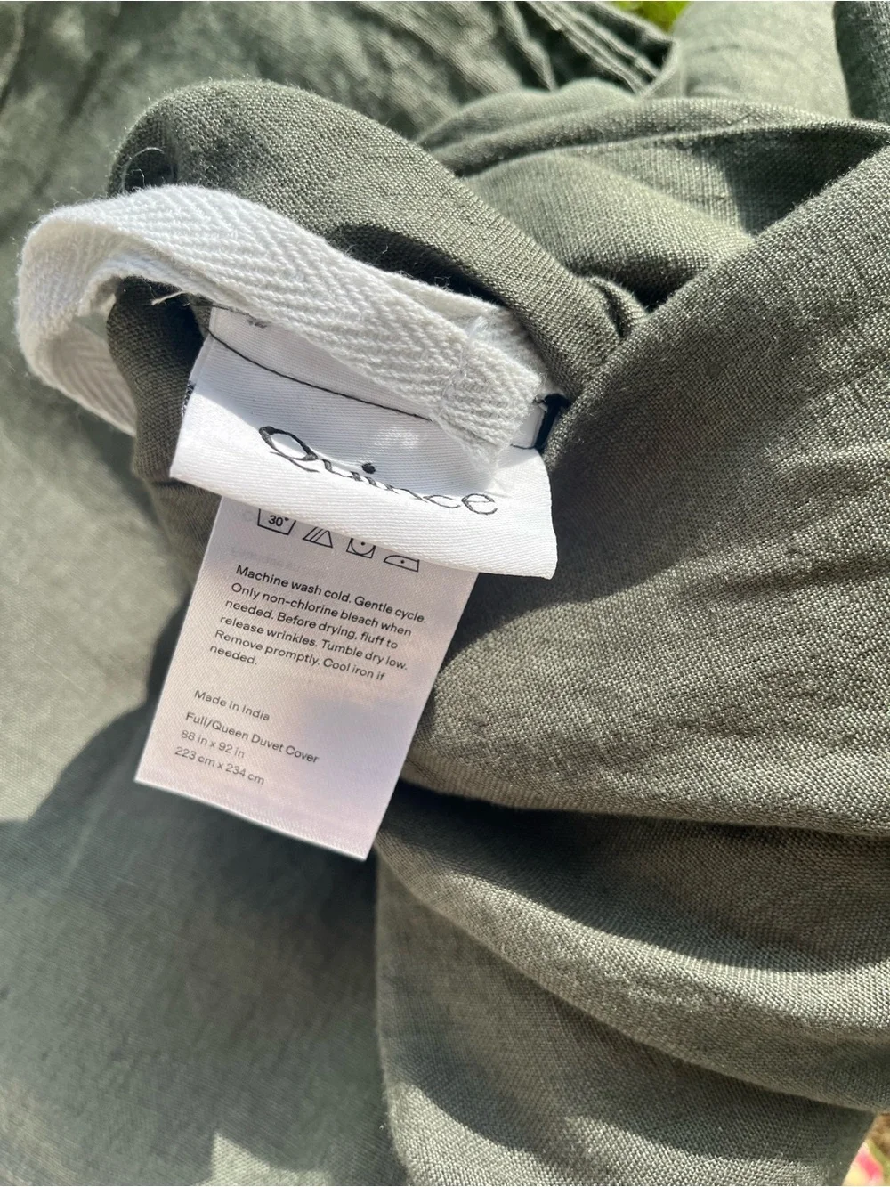 QUINCE European Linen Duvet Cover Full/Queen Pine
